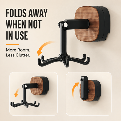 🍳 360° Rotating Kitchen Utensil Holder Space-Saving Hooks ✨
