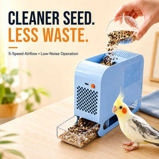 🐦 Electric Bird Seed Shell Separator with 5-Speed Airflow 💨