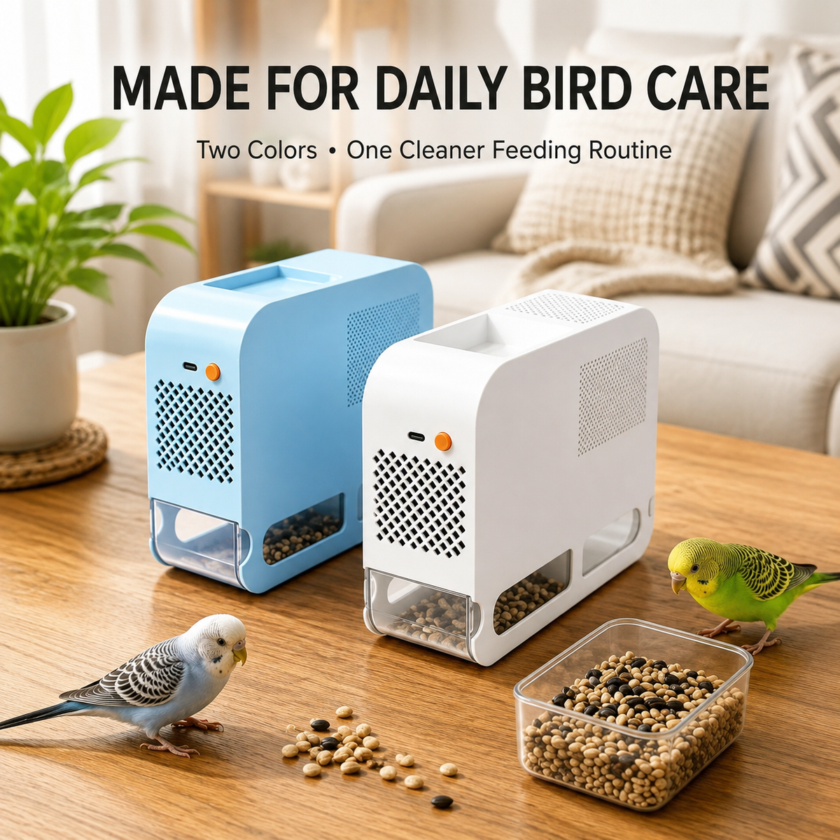 🐦 Electric Bird Seed Shell Separator with 5-Speed Airflow 💨