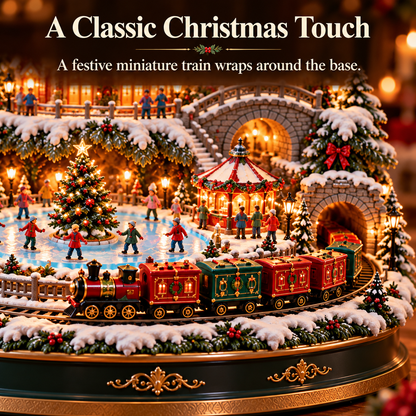 🎄 Lighted 3-Tier Christmas Village Tree – Magical Holiday Tabletop Decor