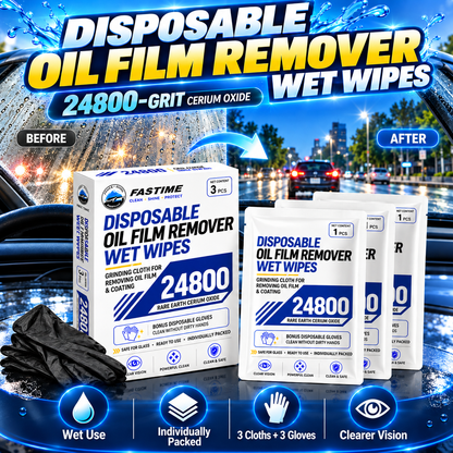 🚗 Windshield Oil Film Remover Wipes