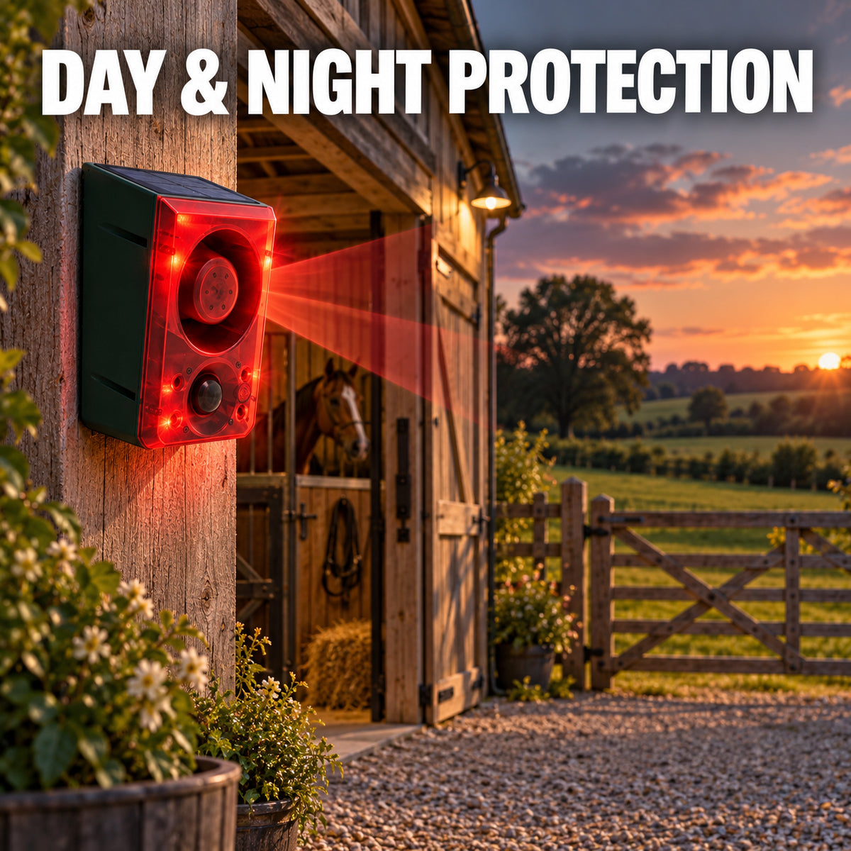 ☀️ Solar Motion Sensor Security Alarm – Wireless Outdoor Protection🚨