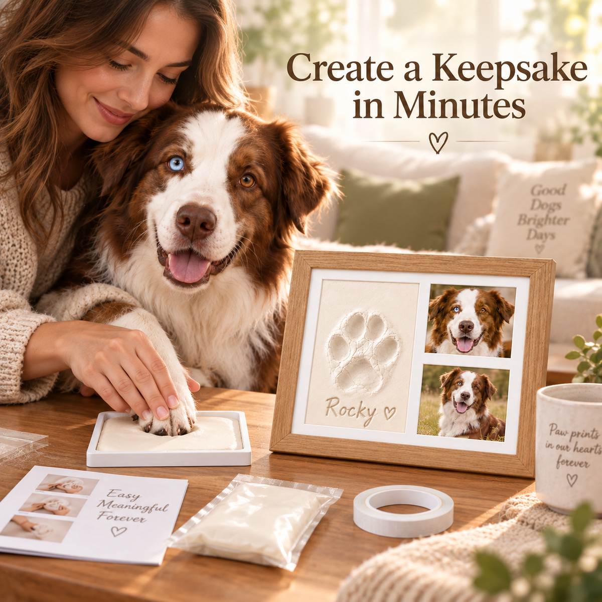 🐾❤️Forever Paw Print Keepsake Kit – Keep Their Paw Close Forever