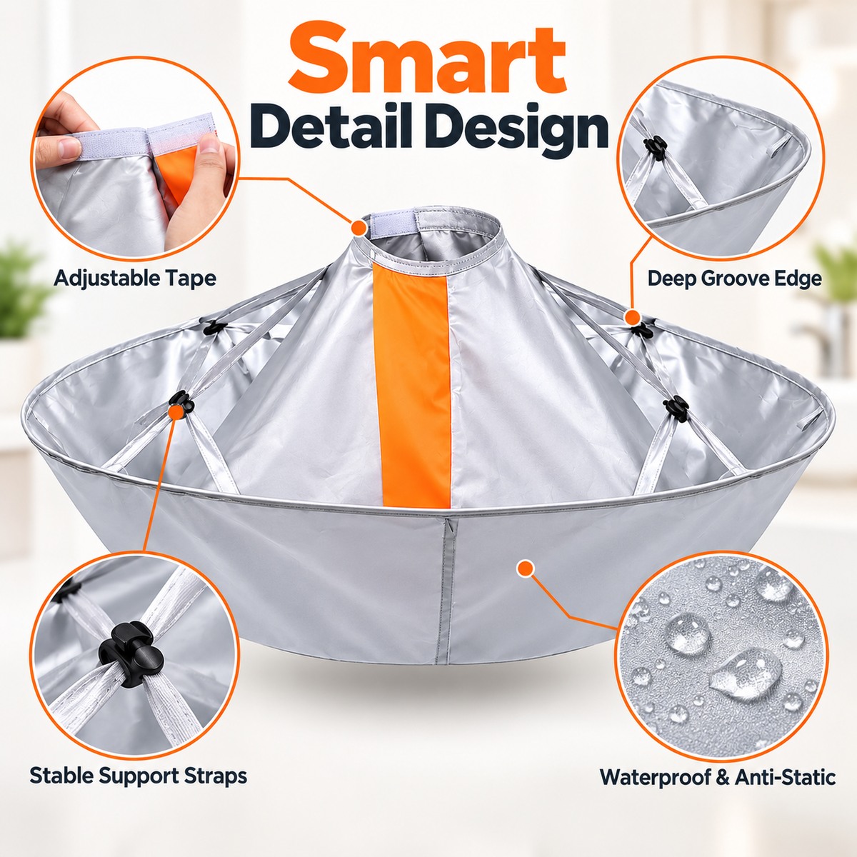 ✂️ ✨Hair Cutting Cape with Hair Catcher – Easy At-Home Haircuts
