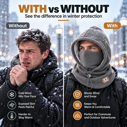 ❄️Winter Fleece Hood – 3-in-1 Warmth for Head, Face & Neck
