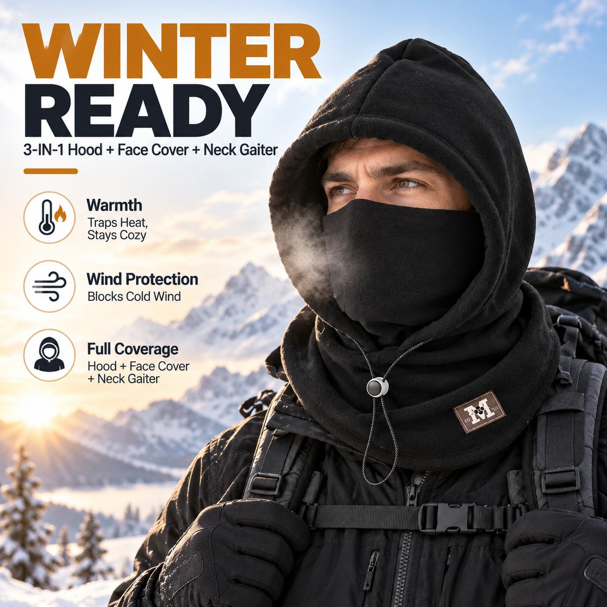 ❄️Winter Fleece Hood – 3-in-1 Warmth for Head, Face & Neck