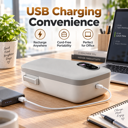 ⚡ Portable electric lunch box with self-heating 🔋🌡️