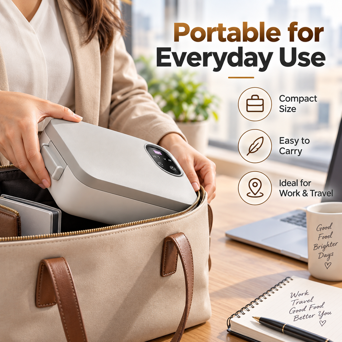 ⚡ Portable electric lunch box with self-heating 🔋🌡️