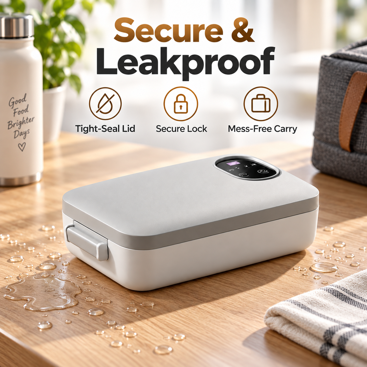 ⚡ Portable electric lunch box with self-heating 🔋🌡️