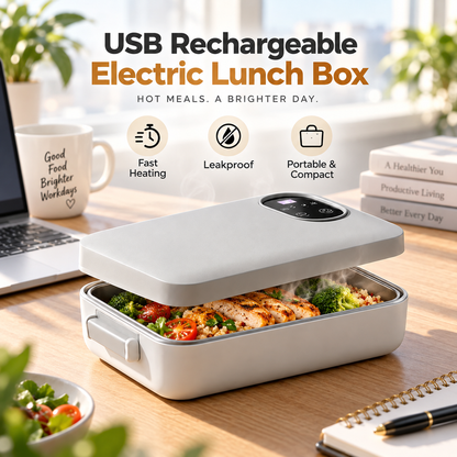⚡ Portable electric lunch box with self-heating 🔋🌡️