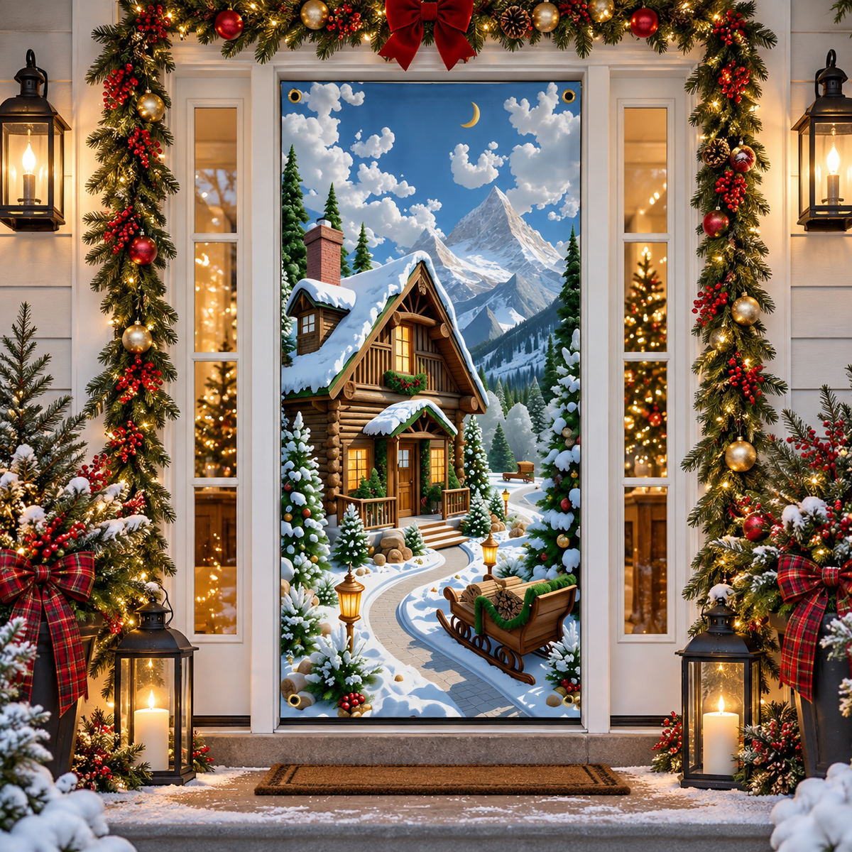 🎅 Santa Christmas Door Cover – Instant Holiday Magic🎄