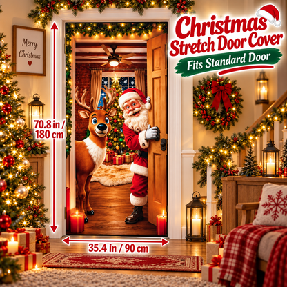 🎅 Santa Christmas Door Cover – Instant Holiday Magic🎄