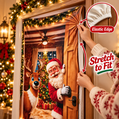🎅 Santa Christmas Door Cover – Instant Holiday Magic🎄