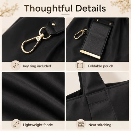 🔥LAST DAY SALE 49% OFF-👜✨Foldable Shopping Bag Keychain Eco-Friendly Reusable Tote Bag