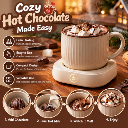 🍫 Chocolate Mug Warmer Electric Hot Chocolate & Coffee Beverage Heater ☕