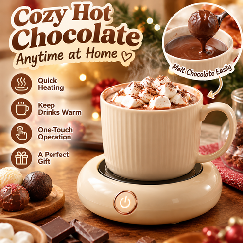 🍫 Chocolate Mug Warmer Electric Hot Chocolate & Coffee Beverage Heater ☕