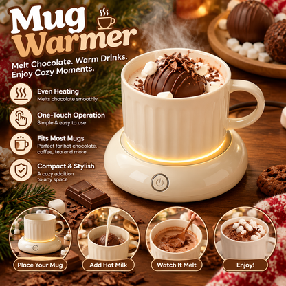 🍫 Chocolate Mug Warmer Electric Hot Chocolate & Coffee Beverage Heater ☕