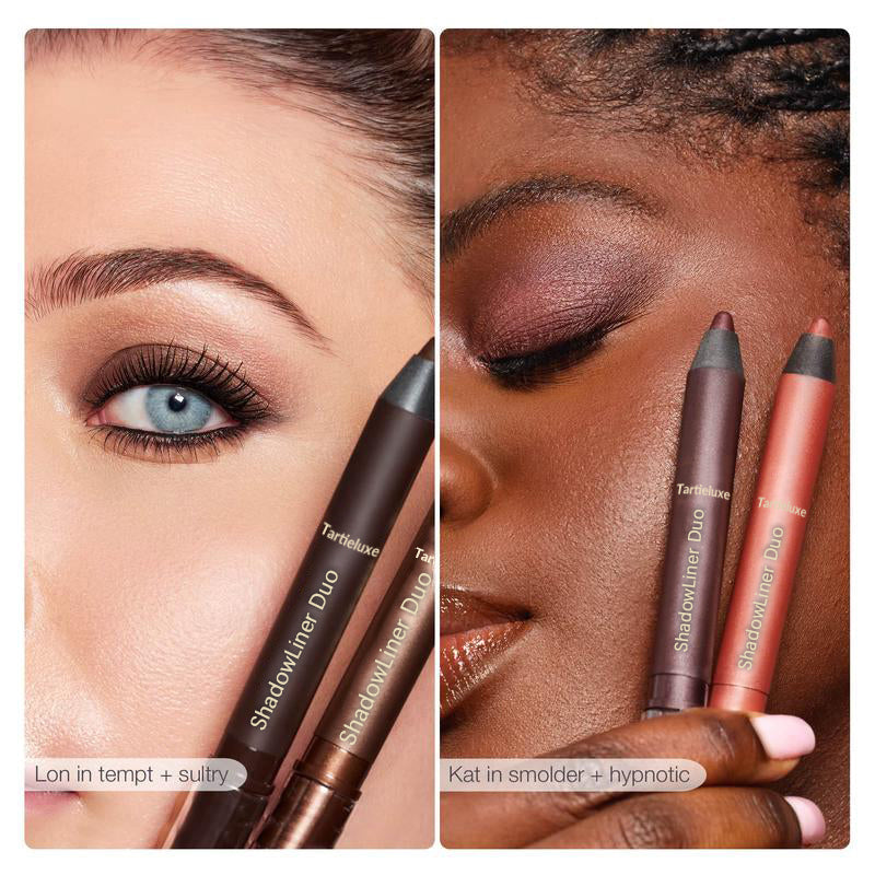 Shadow liner eye makeup on different skin tones