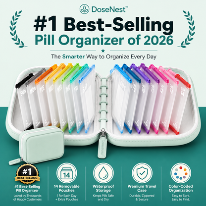 🔥50% OFF TODAY💊14-Pouch Medicine & Supplement Organizer