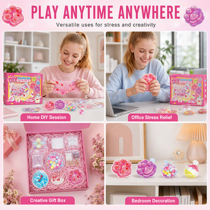 🍧 DIY Creative Crystal Squishy Kit – Sensory Stress Relief Toy 🧋