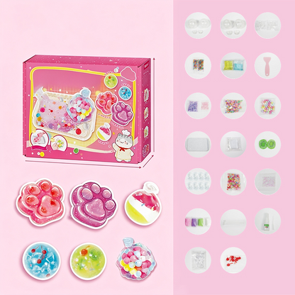🍧 DIY Creative Crystal Squishy Kit – Sensory Stress Relief Toy 🧋