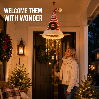 🎄 Holiday Lighted Christmas Garland – Warm LED Door Decor ✨