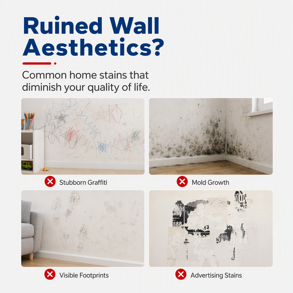 ❤️2-in-1 Wall Repair Paint with Built-In Roller
