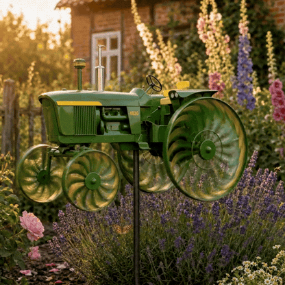 🚜 Vintage Tractor Wind Spinner – Steel Garden Yard Decor