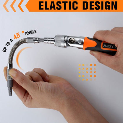 🔧 Flexible Spring Steel Socket Extension Bar for Ratchet Wrench ⚙️