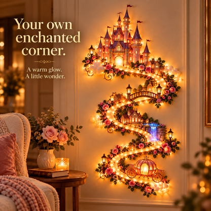 ✨ Illuminated Fairytale Wall Décor | Glowing Storybook Scene
