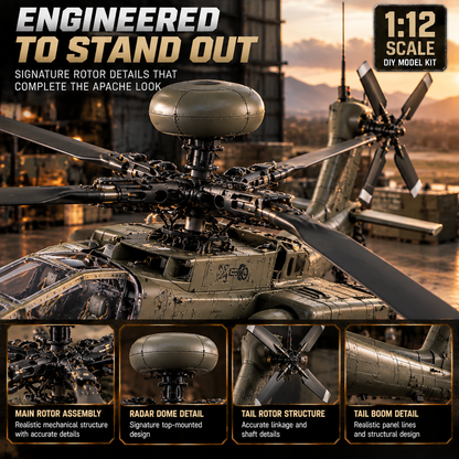 🔥Limited-Time 49% OFF🚁Apache Attack Helicopter Model Kit – Build Your Own Military Aviation Legend