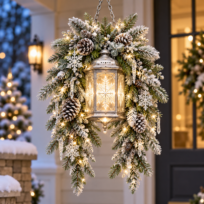 🎄 Limited-Time Christmas Sale | Pre-Lit Hanging Lantern Collection – Glowing Lanterns, Cascading Greenery & 4 Festive Styles for a Magical Holiday Welcome ✨
