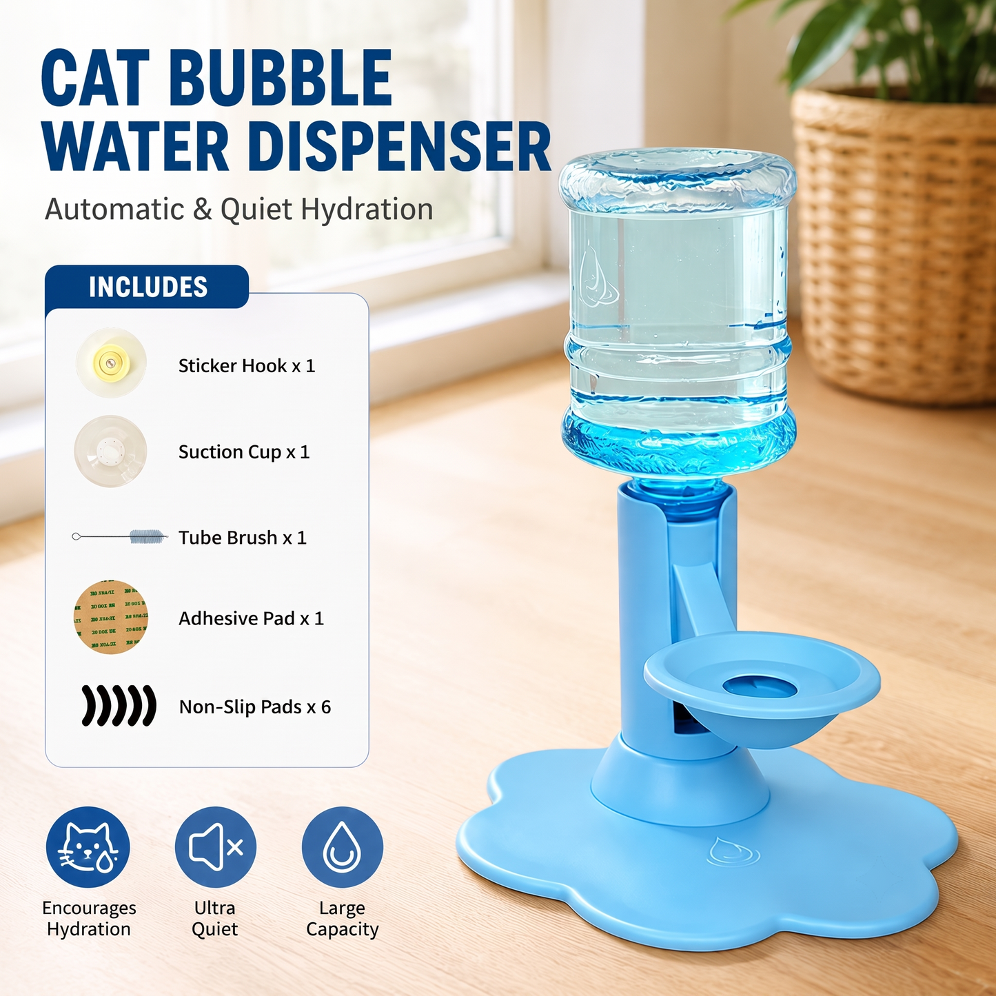 📦✨ Buy 2 & Ships Free! 🐱 Automatic Gravity Pet Water Fountain & Storage Bowl 🐾