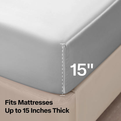 Buy 2 Free Shipping❄️ Cooling Fitted Sheet for Hot Sleepers | Soft & Breathable Bed Sheet 🛏️