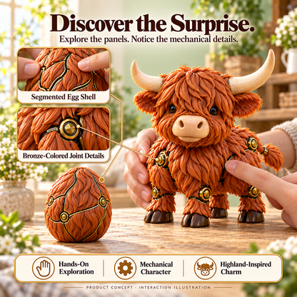 🥚🐮 2-in-1 Transforming Highland Cow Egg – A Little Egg, a Charming Highland Surprise