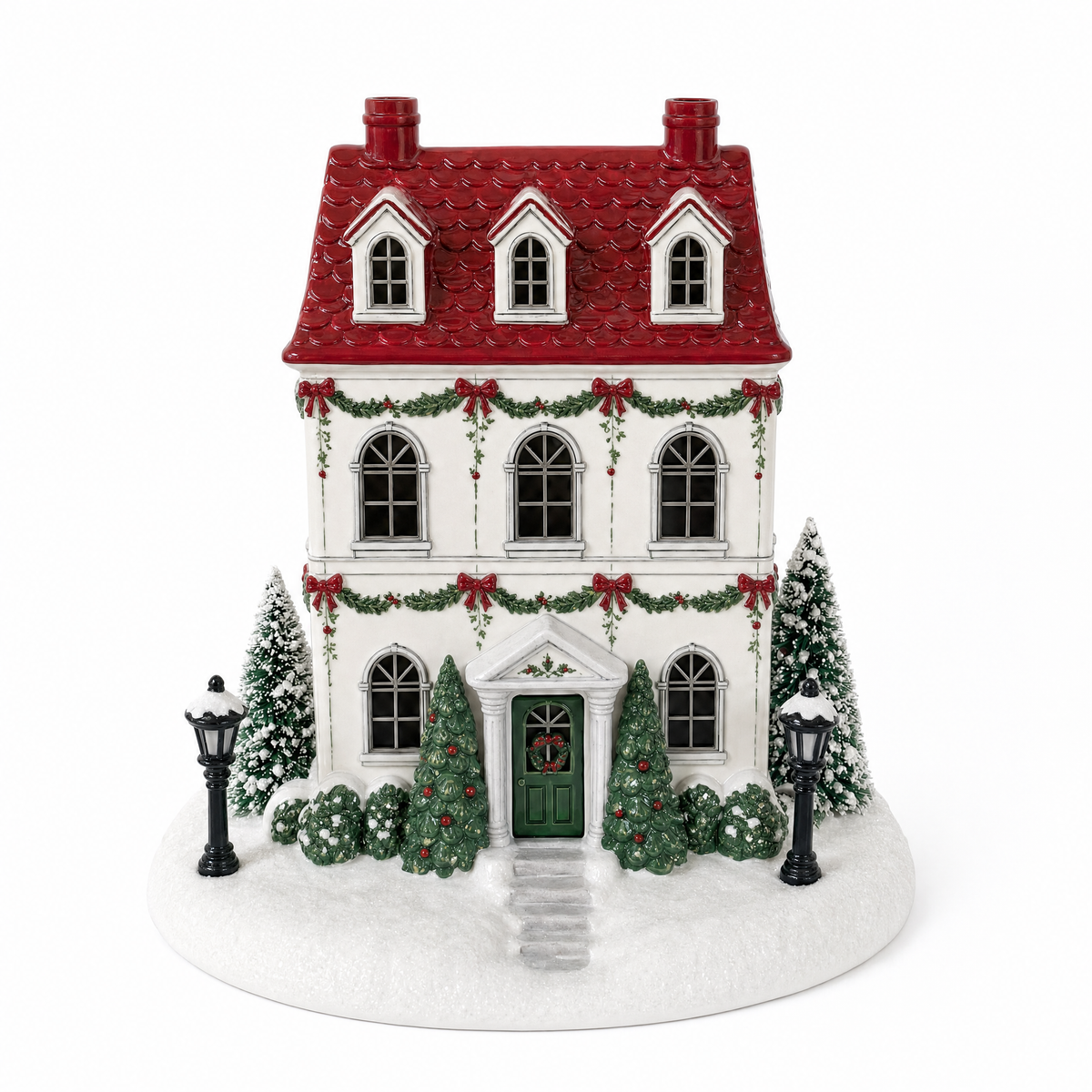 🎄 Christmas Village Aroma Diffuser – Light-Up Ceramic House with Chimney Mist