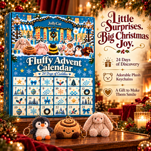🎄 24-Day Plush Advent Calendar – Daily Surprises & Adorable Bag Charms 🎁