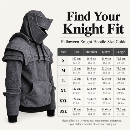 ⚔️ Armored Knight Hoodie - Medieval Cosplay Streetwear Pullover 🛡️