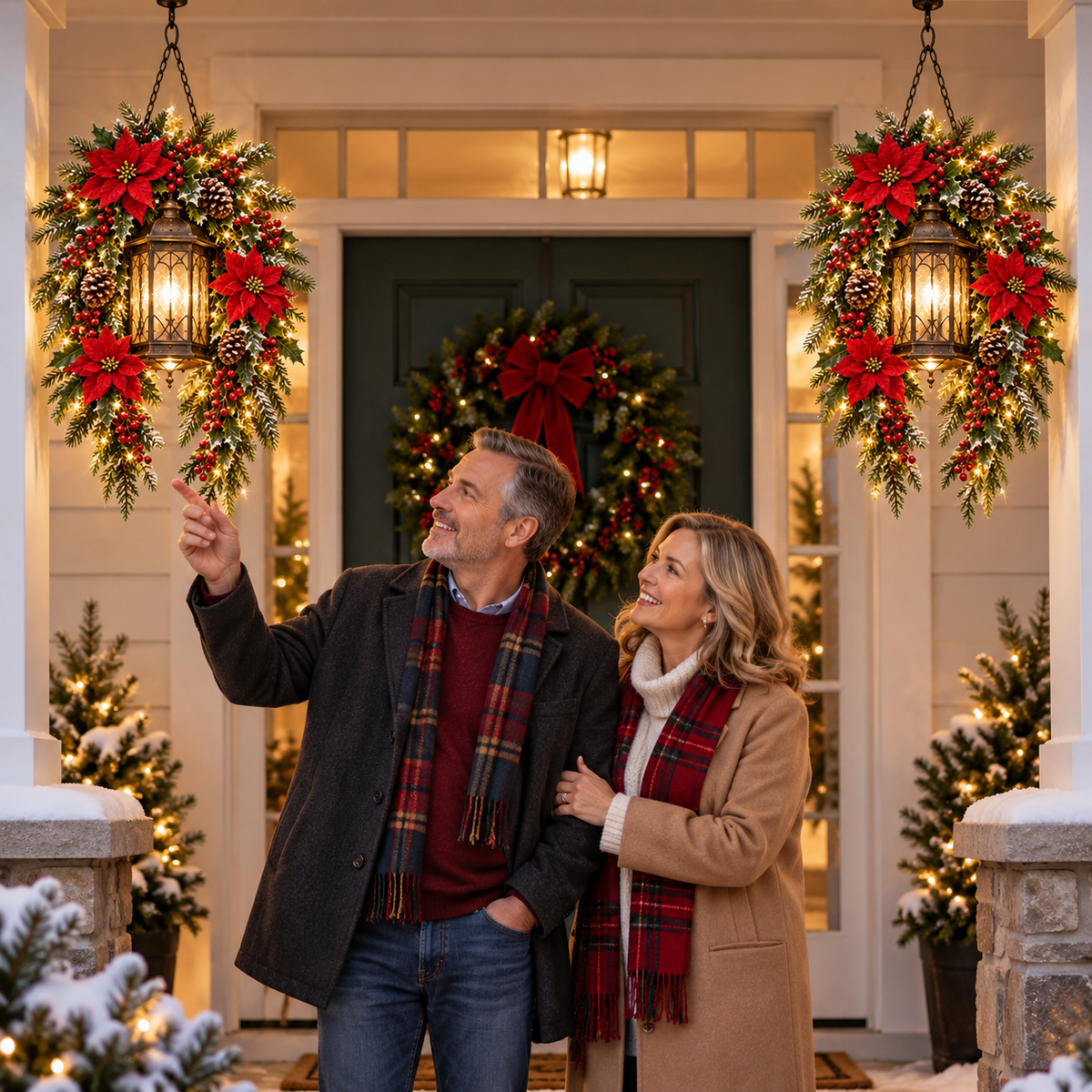 🎄 Limited-Time Christmas Sale | Pre-Lit Hanging Lantern Collection – Glowing Lanterns, Cascading Greenery & 4 Festive Styles for a Magical Holiday Welcome ✨