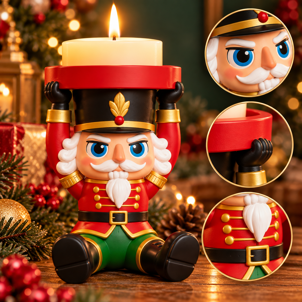 🎄 Christmas Character Candle Holders – Cute Festive Holiday Decor
