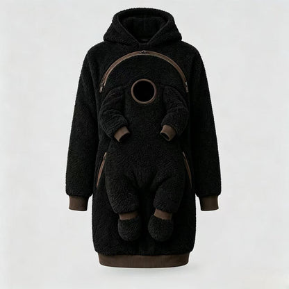 🤎 Cozy Sherpa Babywearing Hoodie – Ultra-Soft Fleece Pullover for Mom & Baby