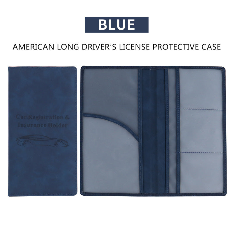 🚗 Premium Car Document Organizer – PU Leather Registration & Insurance Holder