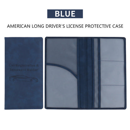 🚗 Premium Car Document Organizer – PU Leather Registration & Insurance Holder