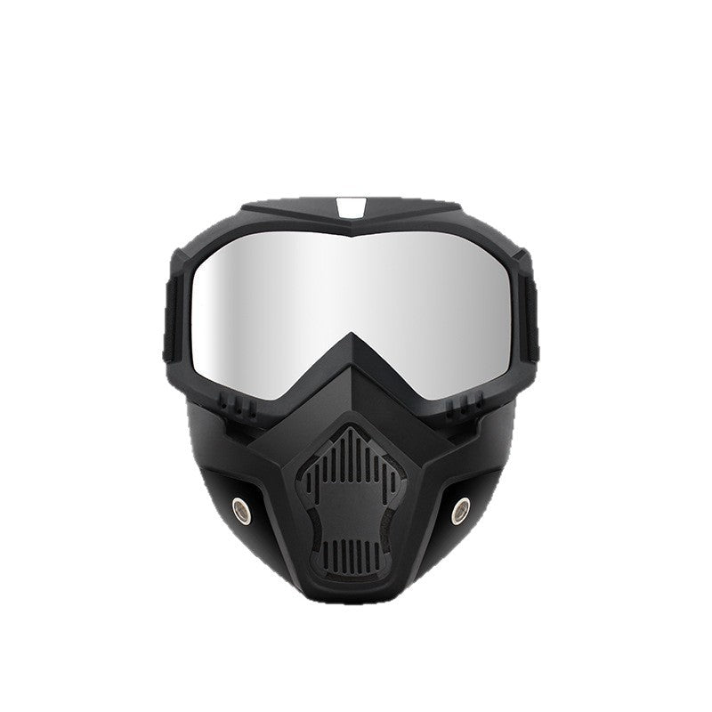 Motorcycle Helmet Riding Goggles: Wind, Dust, and UV Protection; Skull-Patterned Goggles for Full-Face Protection