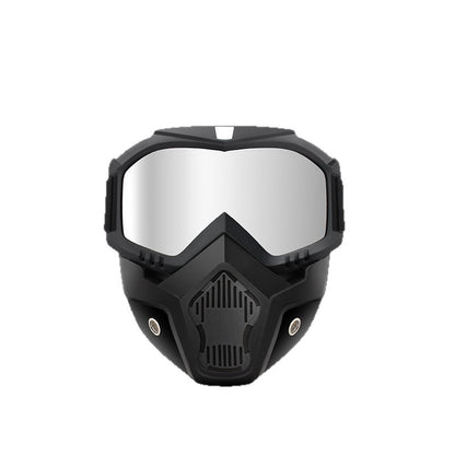 Motorcycle Helmet Riding Goggles: Wind, Dust, and UV Protection; Skull-Patterned Goggles for Full-Face Protection