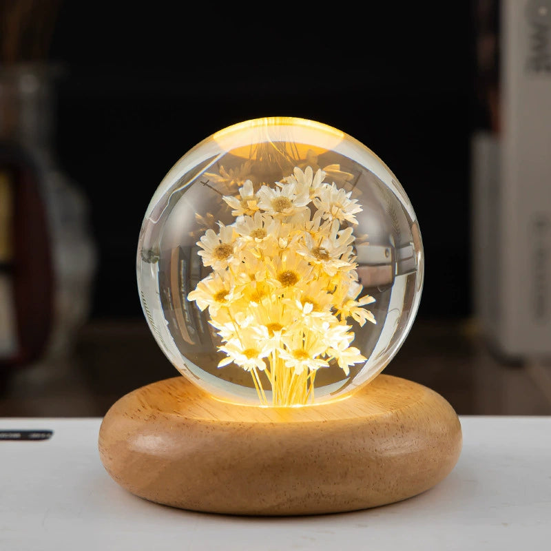 Eternal Flower Resin Lamp 🌸 Handcrafted Floral Night Light, Unique Home Decor & Meaningful Gift