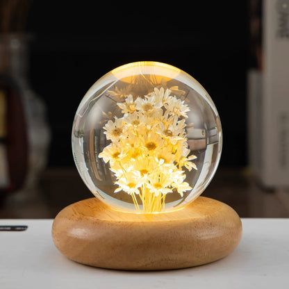 Eternal Flower Resin Lamp 🌸 Handcrafted Floral Night Light, Unique Home Decor & Meaningful Gift