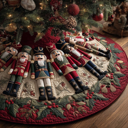 🎄 3D Optical Illusion Christmas Tree Skirt – Quilted Holiday Decor ✨