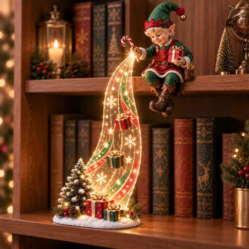 🎅 60% OFF Christmas Shelf-Edge Lighted Scene Decor ✨ A Magical Holiday Display For Home