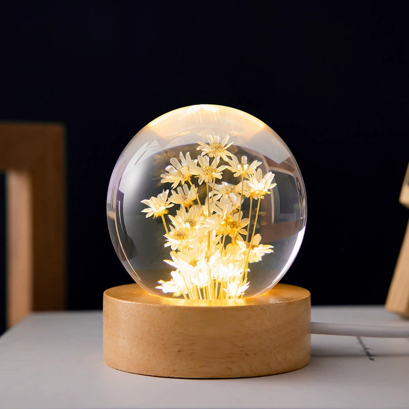 Eternal Flower Resin Lamp 🌸 Handcrafted Floral Night Light, Unique Home Decor & Meaningful Gift